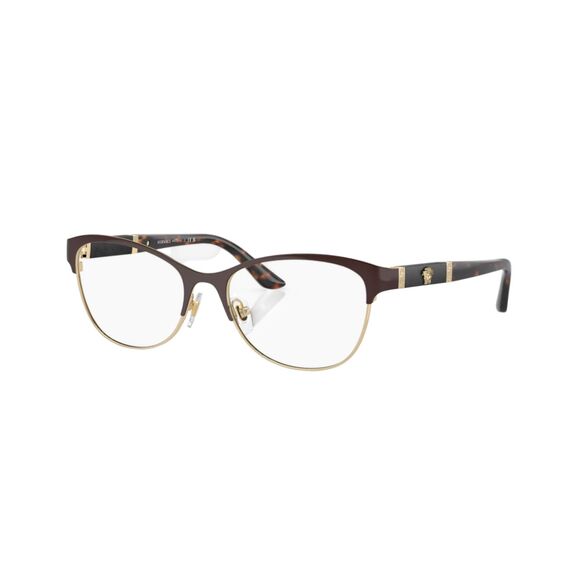 Versace 1233 Brown Gold Tortoise Shell Eyeglasses Frames Vision - Needs Lenses - Picture 1 of 10
